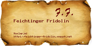 Feichtinger Fridolin névjegykártya